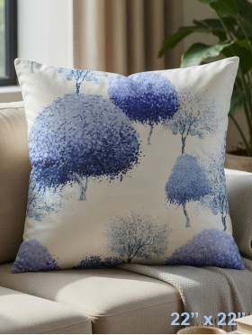 INKY TREES PRINT CUSHION & FILLER